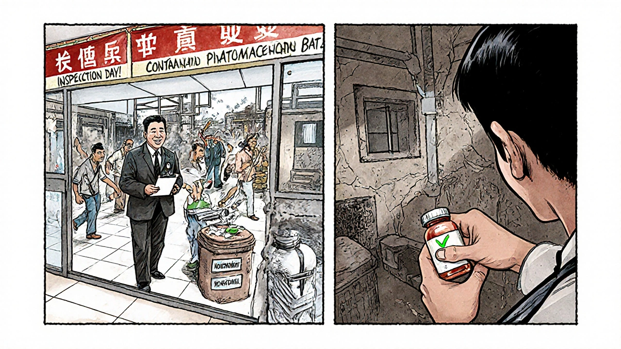 An FDA inspector fooled by a staged factory inspection in India, while real problems continue unseen.