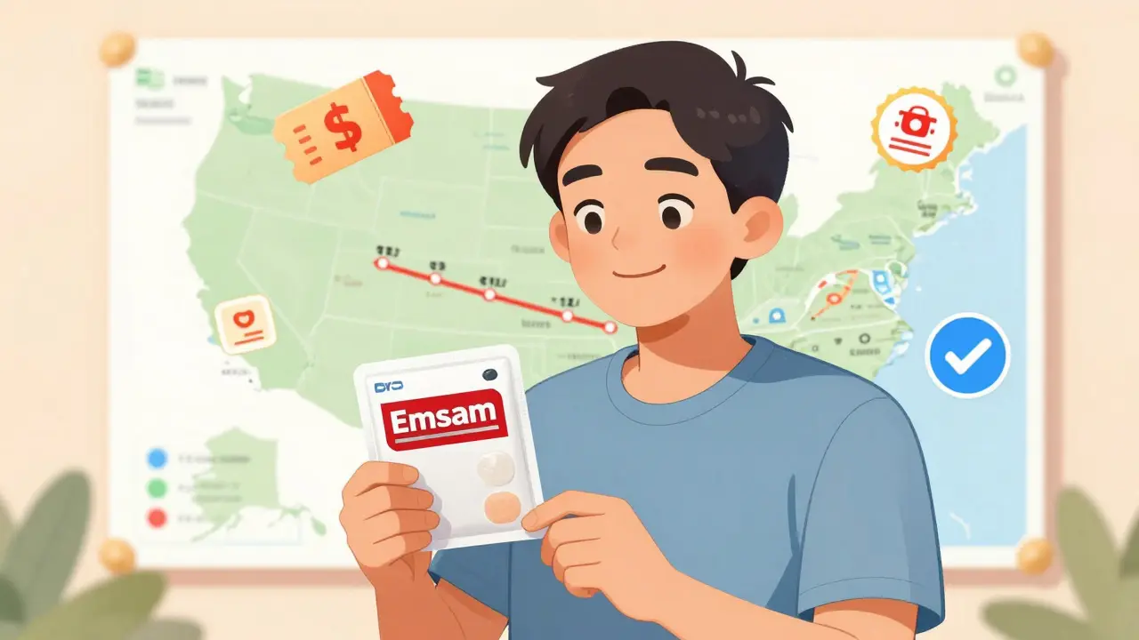 Illustration of happy patient receiving safe medication delivery