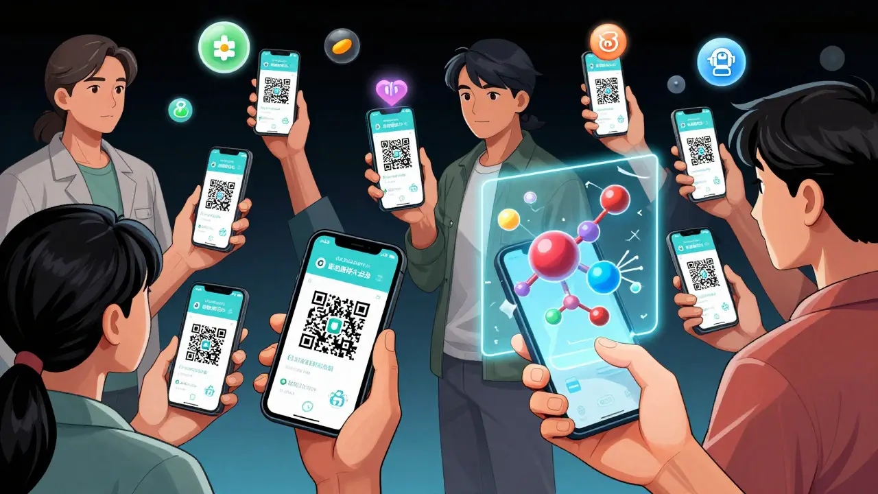Patients using smartphones for digital medication guides
